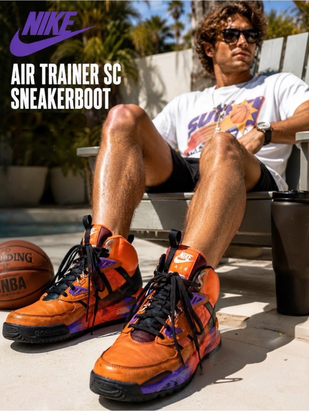 NIKE Trainer SC Sneaker Boot Tuscan Rust/Hyper Grape/Barkroot Brown Men’s size 8